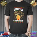 School Counselor Afro African American Black History Month T-Shirt Unisex