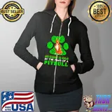 St Patrick’s Day My Heart Is Held By The Paws Of A Brown Pitbull Terrier Shirt Full Zip Hooded