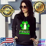 St Patrick’s Day My Heart Is Held By The Paws Of A Yellow Labrador Shirt