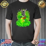 St.-Patricks-Day-Shamrock-Lucky-Hat-Black-French-Bulldog-Dogs-Shirt Unisex