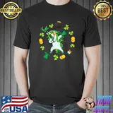 St Patrick's Day Unicorn Dabbing Irish Flag St Paddys T-Shirt