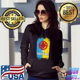 Stop War I Stand With Ukraine USA Support For Ukrainian Flag T-Shirt Hoodie
