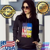 Support I Stand With Ukraine Ukrainian Flag T-shirt