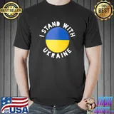 Support Ukraine Stand with Ukraine badge T-Shirt