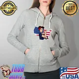Thank You Veterans Day American Flag Heart Military Army T- Full Zip Hooded
