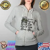 The Best Things In Life Mess Up Your Hair T-Shirt Full Zip Hooded