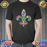 Tie Dye Fleur De Lis Mardi Gras Carnival Symbol New Orlean T-Shirt Unisex