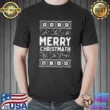 Ugly Christmas Sweater Math Teacher Funny Holiday Pajama T- Unisex