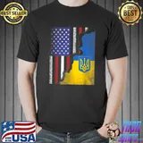 Ukrainian American Flag Ukraine Usa America Roots T-Shirt