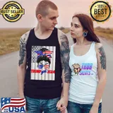 USA Flag Messy Bun Trump Girl 2024 Tank Top