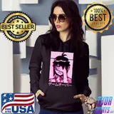 Vaporwave Aesthetic Sad Girl Anime Japanese Eboy Egirl T- Hoodie