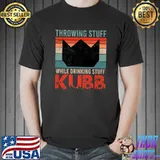 Viking Chess Saying Throwing Stuff Drinking Kubb Premium T-Shirt