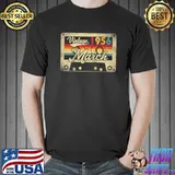 Vintage March 1956 66th Birthday Gift Vintage Cassette Retro T-shirt