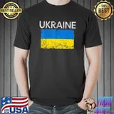 Vintage Ukraine Ukrainian Flag Pride T-Shirt