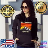 Williamsburg Kentucky Retro City State USA Souvenir T- Hoodie