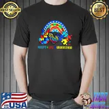 Accept Love Understand Puzzle Pieces Tie Dye Rainbow Autism T-Shirt