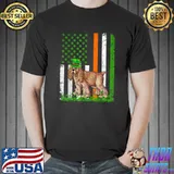 American Flag Cocker Spaniel Dog Lovers St Patricks Day T-Shirt