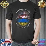 American Grown with Ukrainian Roots USA Flag Ukraine T-Shirt Unisex