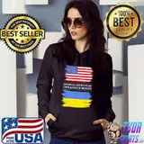 American Grown with Ukrainian Roots USA Ukraine Flag T-Shirt Hoodie