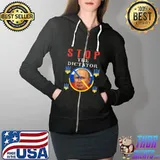 Anti Putin, Stop Putin, Ukraine Pride, Flag, Free Ukraine T-Shirt Full Zip Hooded