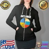 AntI war Ukraine flag support for ukrainian Full Zip Hooded