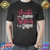 Auntie Is My Name Spoiling Is My Game Happy Mother Floral T-Shirt Unisex