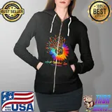 Autism awareness accept understand love sunflower infinity Full Zip Hooded