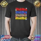 Autism Awareness Mama Vintage Puzzle Piece Autistic Mom T-Shirt