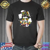 Autism Awareness Mom Life Messy Bun Bleached Mother’s Day T-Shirt