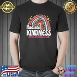 Autism Awareness month radiate kindness teacher rainbow T-Shirt