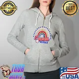 Baseball Mama Rainbow Mother’s day Mom Leopard Gift T-Shirt Full Zip Hooded
