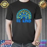 Be Kind Autism Awareness Leopard Rainbow T-Shirt