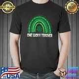 Best One Lucky Teacher Rainbow St Patrick’s Day T-Shirt Unisex