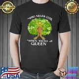 Black History Month Melanin Girl St Patrick's Day Shamrock T-Shirt