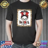 Bleached Baseball Nana Messy Bun Game Day Mothers Day T-Shirt
