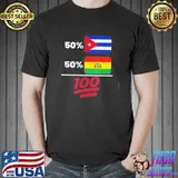 Bolivian plus cuban mix flag heritage shirt