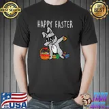 Bunny Rabbit Happy Easter Dab Dance Cool Kids Boys Men T-Shirt Unisex