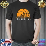 CA Basketball Sport Fans Player Los Angeles Skyline Game Day T-Shirt