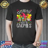 Celebrate With My Gnomies Birthday Gnome Matching Family Premium T-Shirt