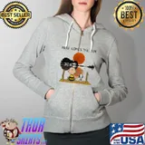 Charlie Brown Snoopy Guitar Here Comes The Sun Shirt Full Zip Hooded