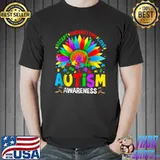 Colors Sunflower Accept Understand Love Autism Awareness T-shirt