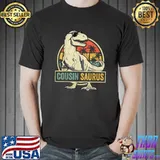 Cousinsaurus T Rex Dinosaur Cousin Saurus Boy Family T-Shirt Unisex