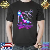 Cute 55 Years Old It's My 55th Birthday Party Gems High Heel T-Shirt