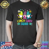 Cute Easter Day Gnome Love Lunch Lady Women Matching T-Shirt Unisex