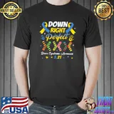 Down Right Perfect Heart Down Syndrome Awareness Socks Men T-Shirt Unisex