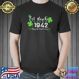 Est. March 1942 80 Year Old Birthday Funny St. Patrick's Day T-Shirt