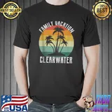 Family Vacation 2022 Matching Outfit Beach Summer Clearwater T-shirt