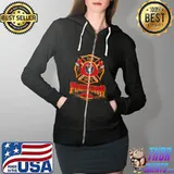 Firefighter Retired Fire Dept Retirement Shirt Full Zip Hooded