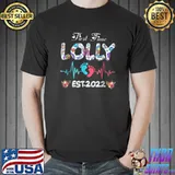 First Time Lolly Est 2022 Funny Floral Mother's Day T-Shirt