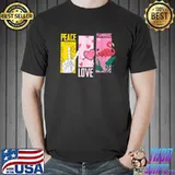 Flamingo Bird Tropical Design Peace Love Flamingos T-Shirt